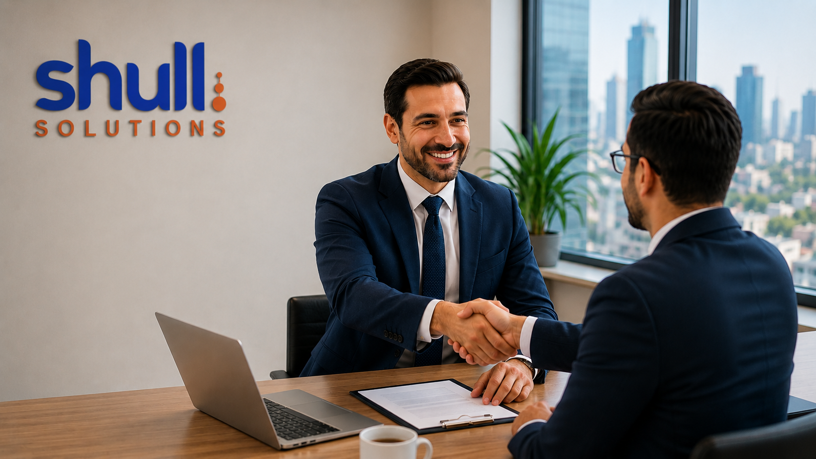 Leading recruitment company in Iraq – professional interview meeting at Shull Solutions office showcasing hiring employee in Iraq services and recruitment consultation.